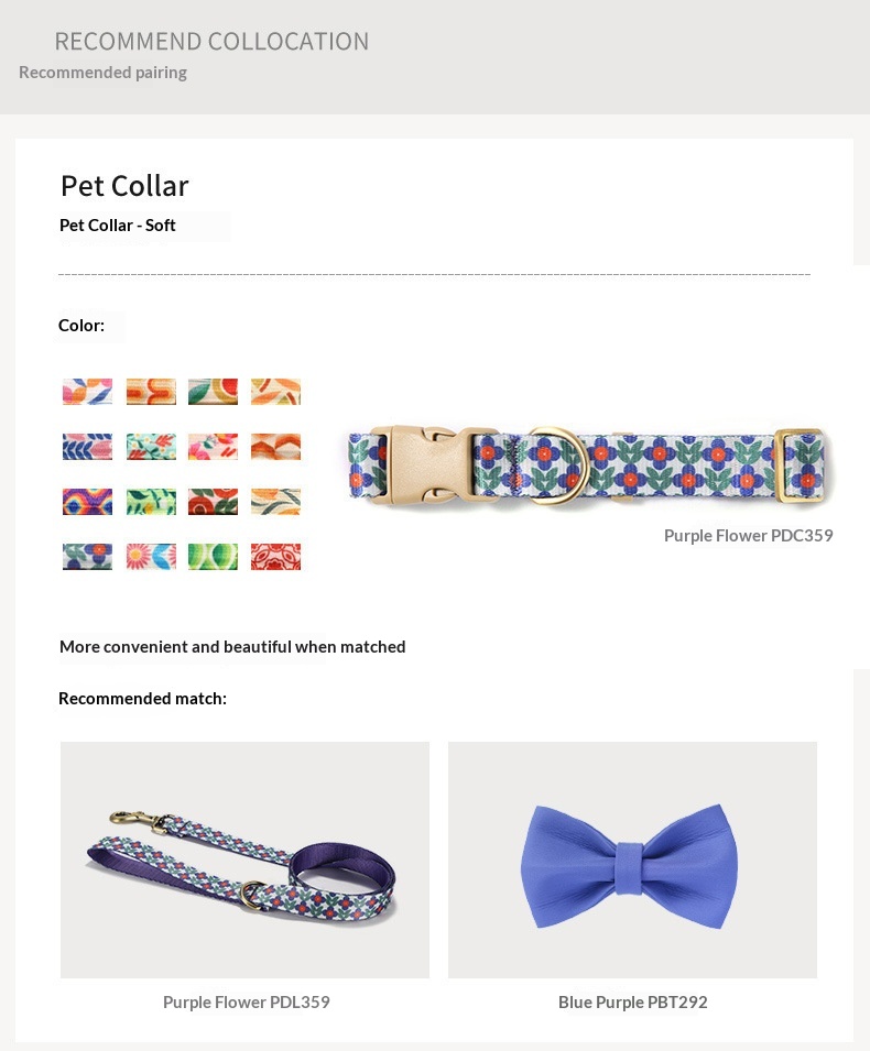 Pet Dog Nylon Leash Good Set detail photo 2