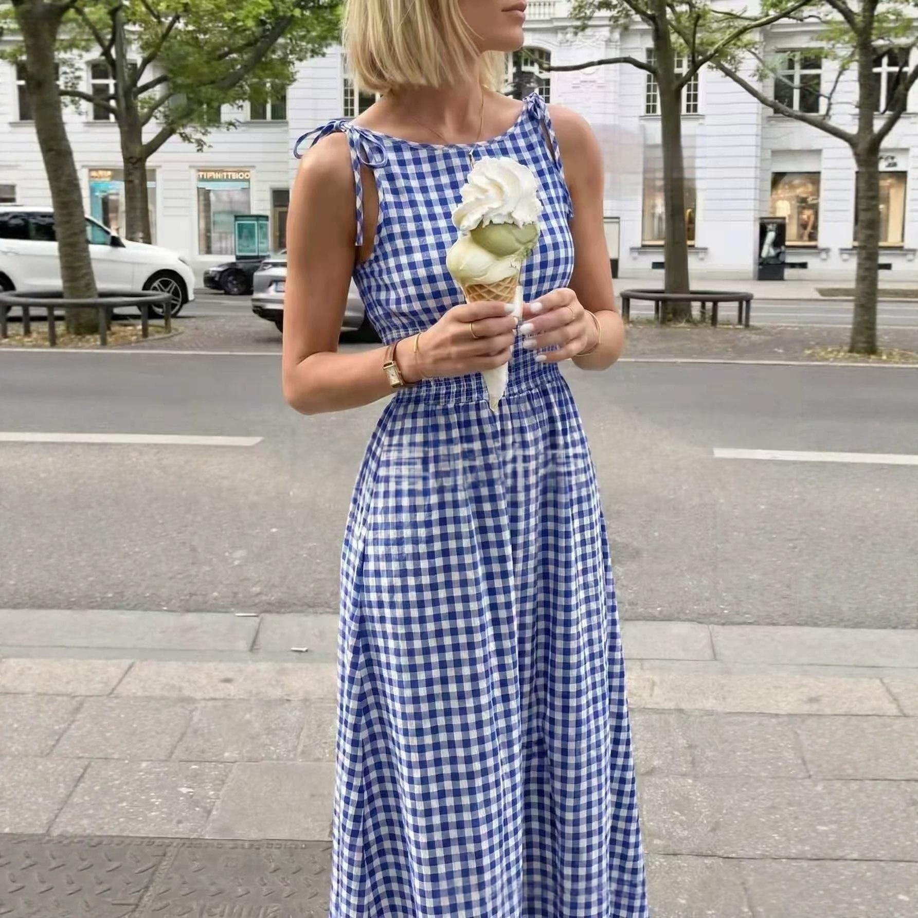 Vintage Casual Lapel Front Zipper Ruffle Hem Dress