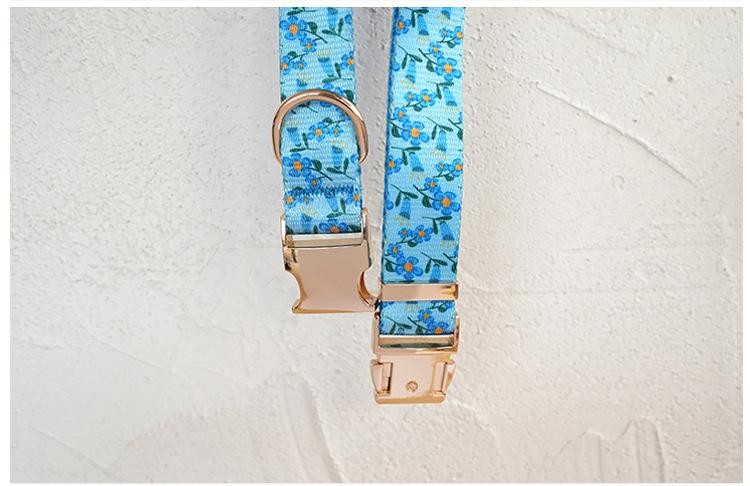 Hardware Buckle Pet Dog Collar Leash Set detail photo 5