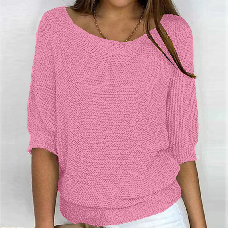 Three-quarter Pullover Sweater Top