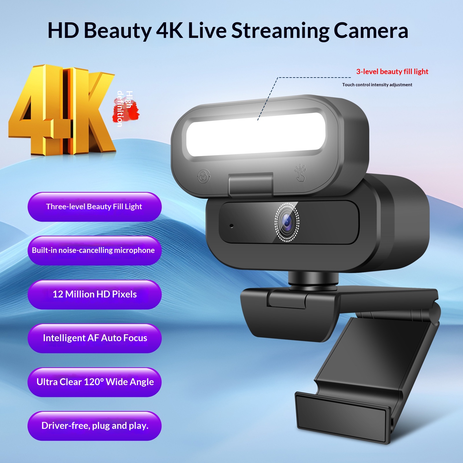 Live Streaming Camera Conference Fill Light