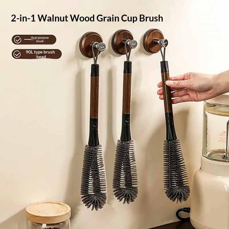 2-in-1 Bottle Brush With A Long Detachable Handle