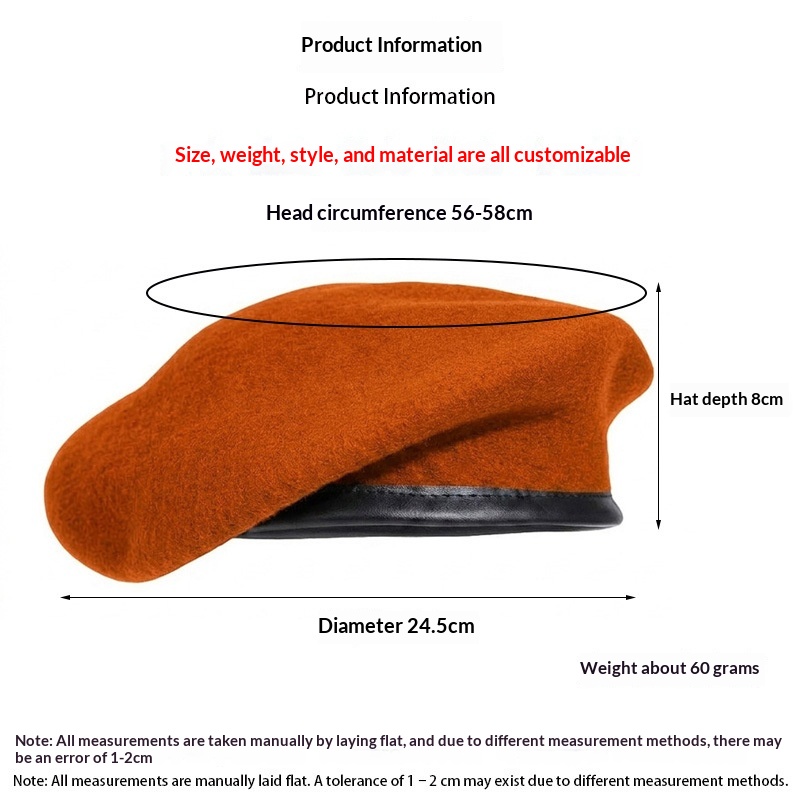Event practice wool beret (black)