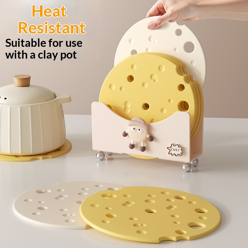 Heat-insulating High-end Food Platter With A Premium Feel Heat-resistant Silicone Mat