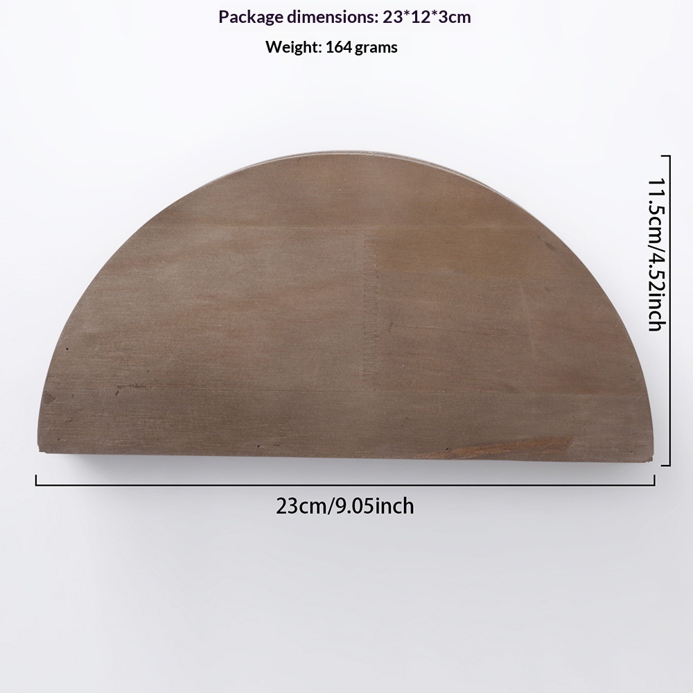 Semicircular Wooden Wall Shelf, picture 4 of 5
