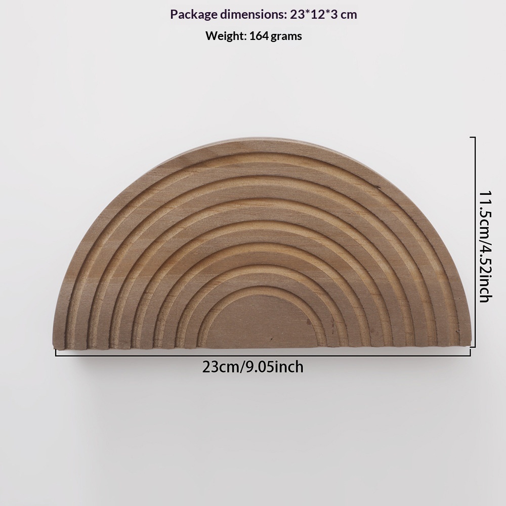 Semicircular Wooden Wall Shelf, picture 5 of 5