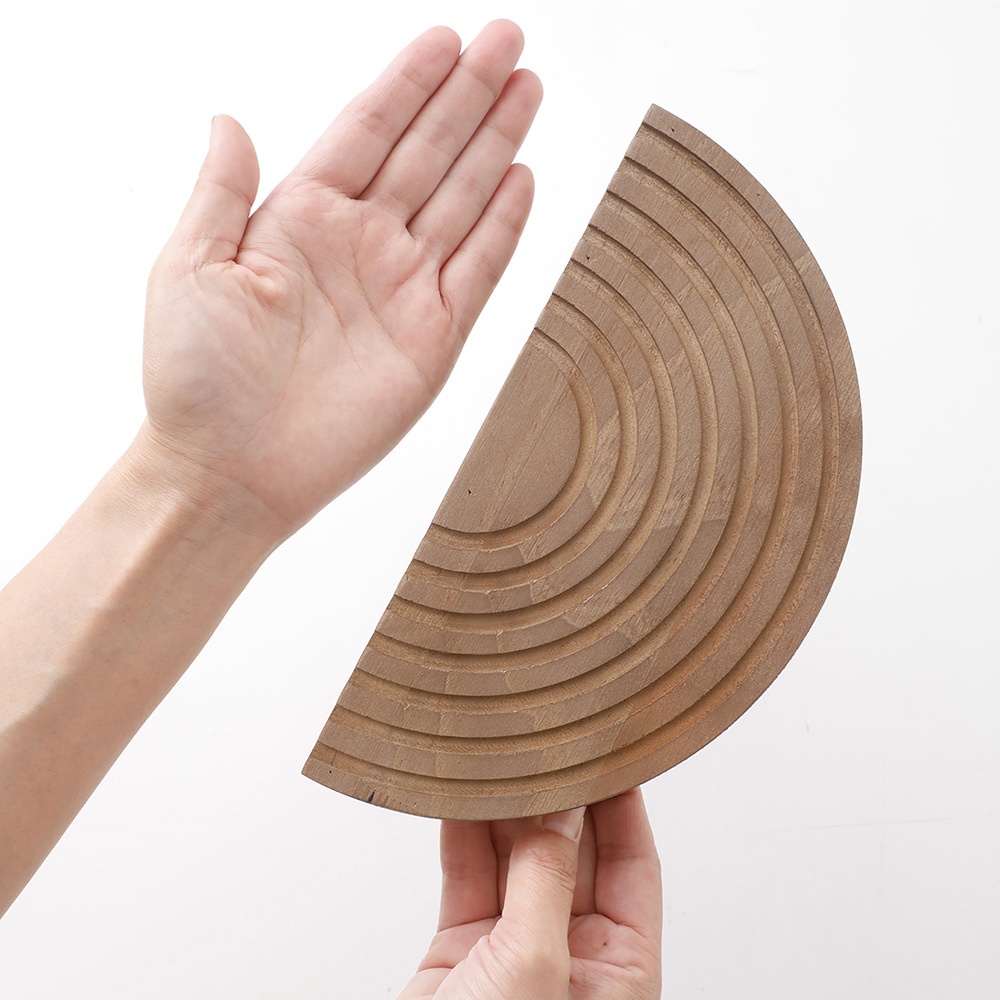 Semicircular Wooden Wall Shelf, picture 2 of 5