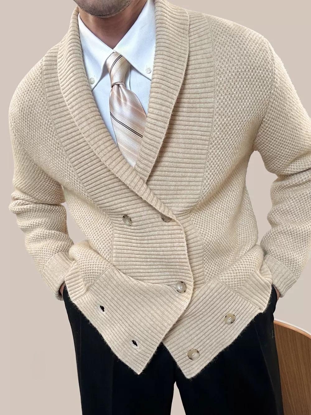 High-end V-neck Fashionable Coat Men
