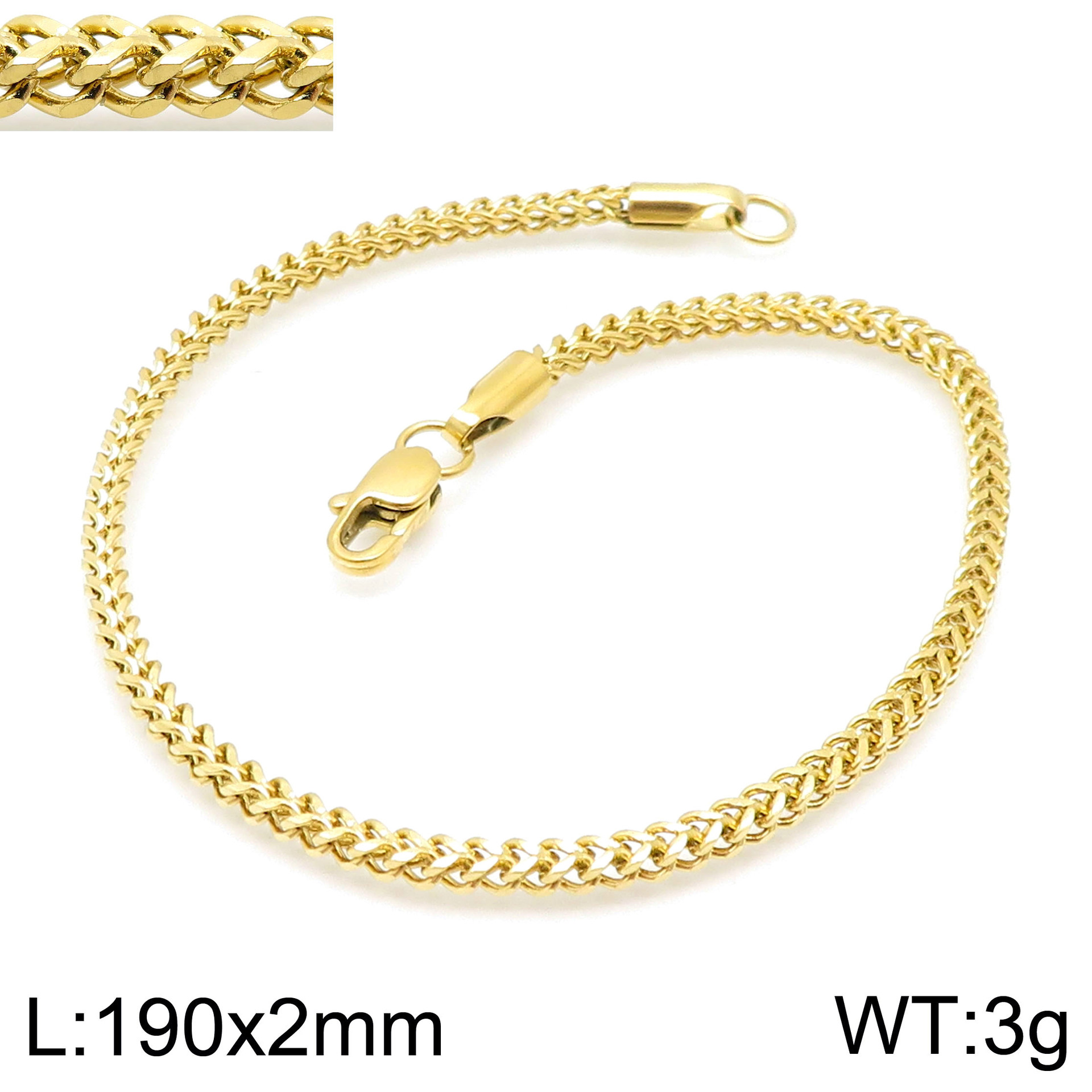 High-end Stainless Double-sided Chain Bracelet