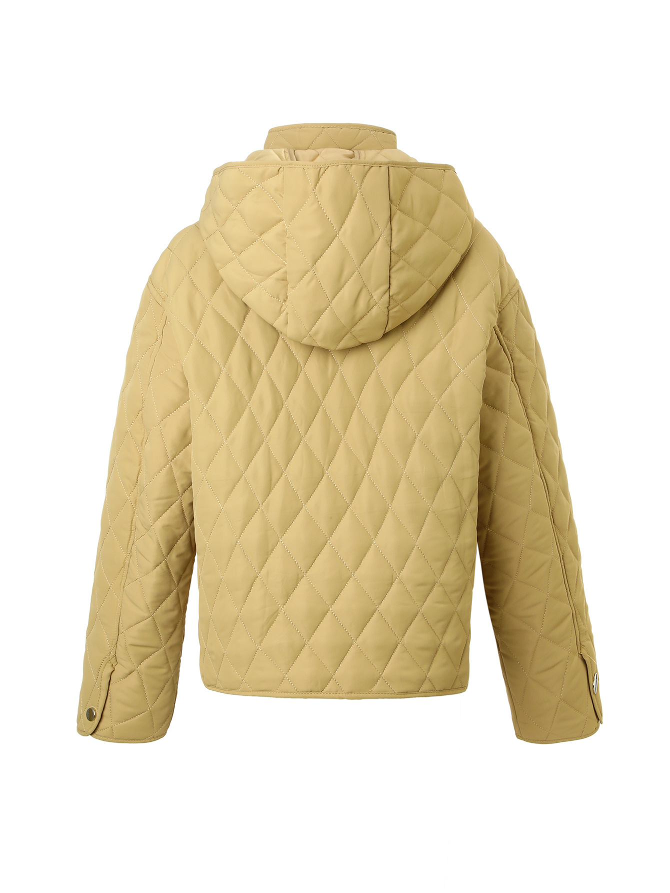 Womens Short, Detachable-hooded Padded Coat