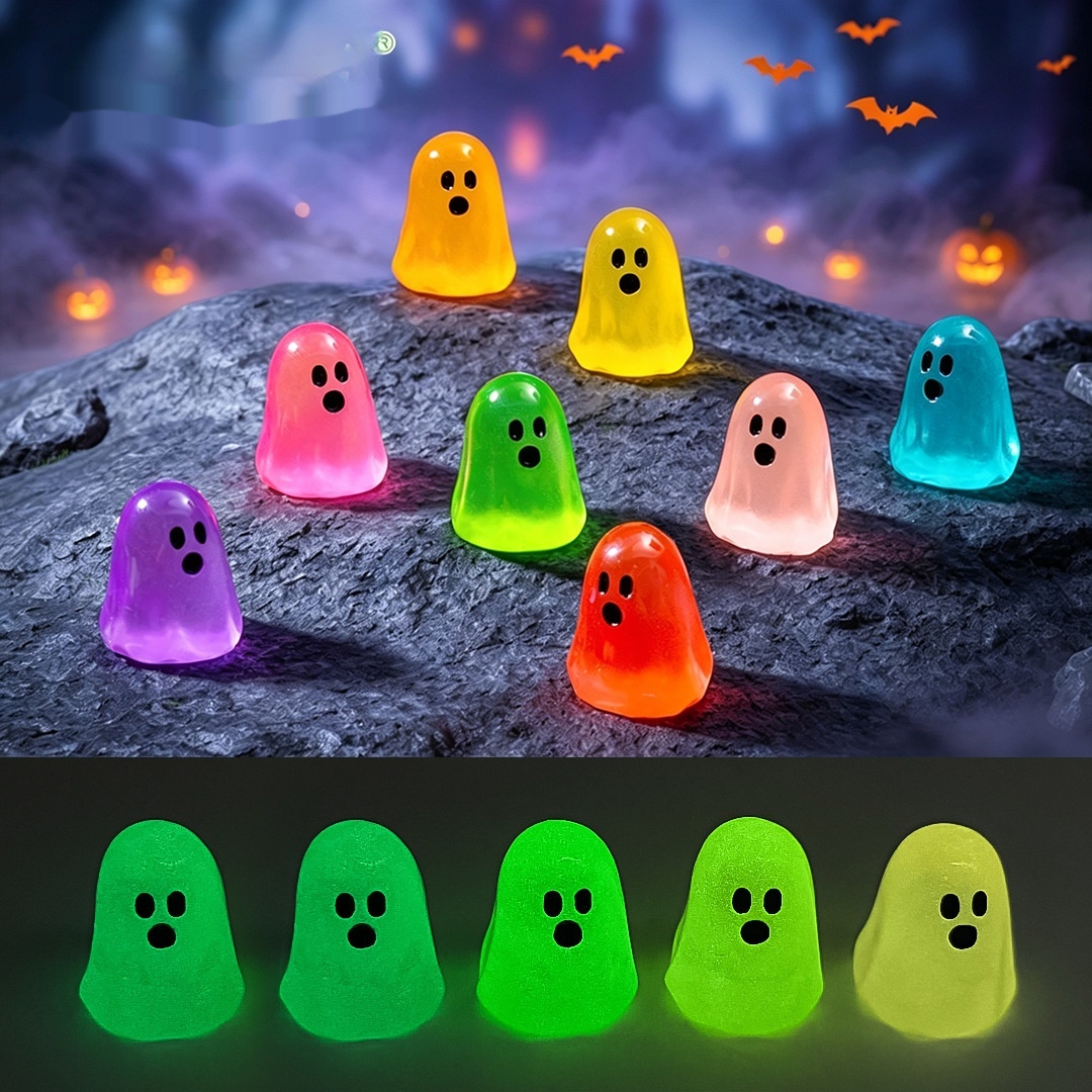 Luminous Colorful Cute Little Ghost Halloween Ornament