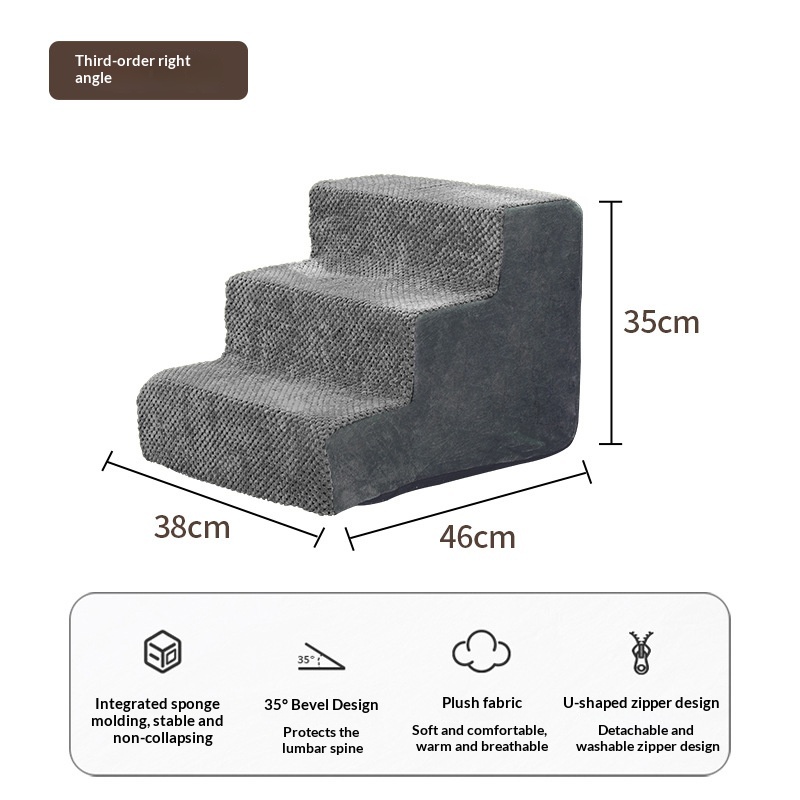 Pet Climbing Steps Equipped With A Removable And Washable Non-slip Sponge Pad - Pet Climbing Steps Equipped With A Removable And Washable Non-slip Sponge Pad Directly 3th Floor Pet Ladder