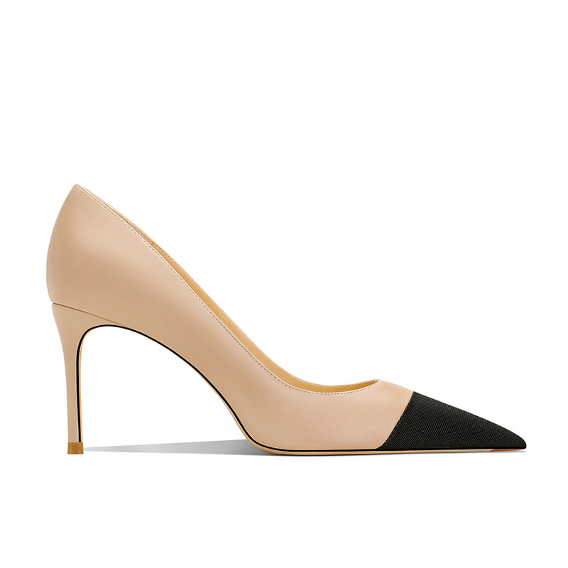 New Arrival Stiletto-heel Pointed-toe Versatile French-chic Chanel-style Work Pumps