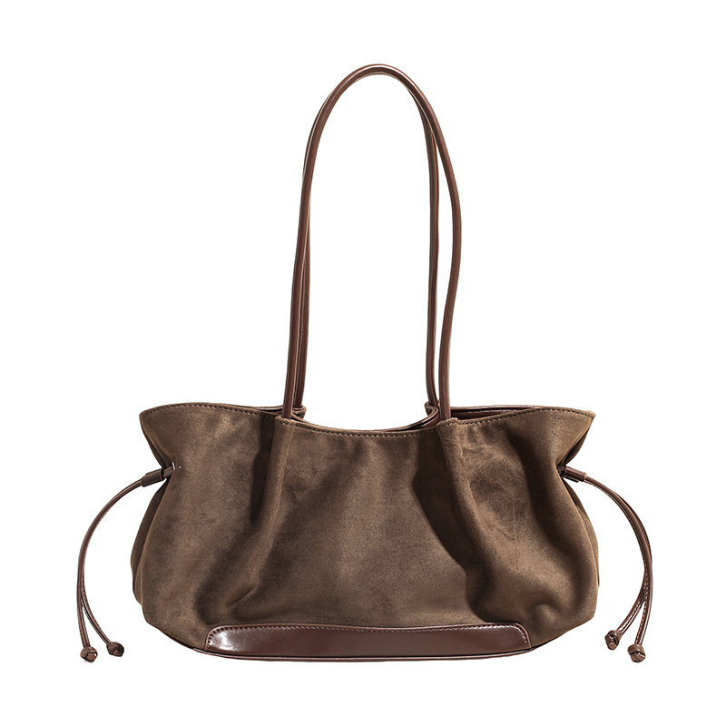 Sac suède rétro grande capacité femme — Sac simple et casual 5