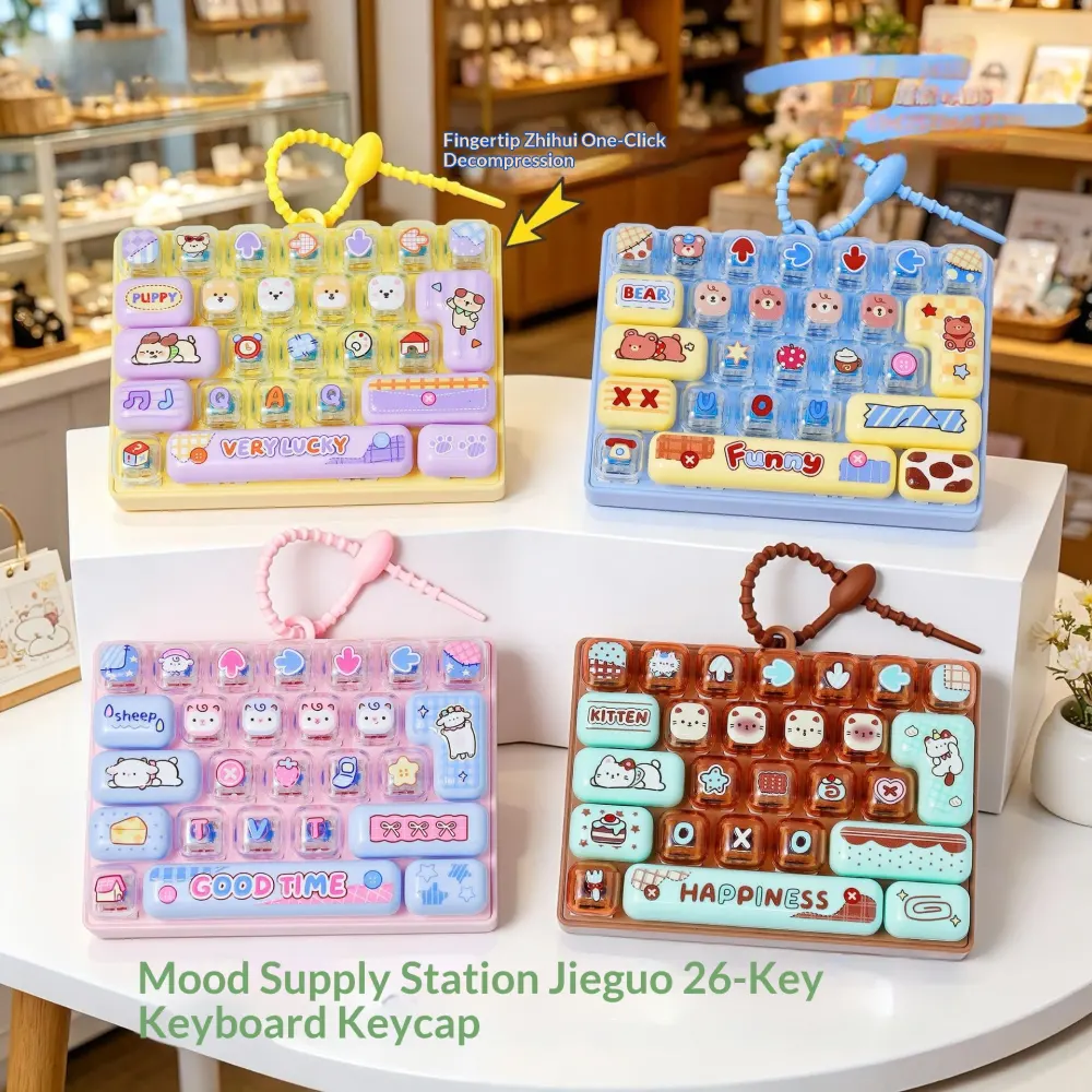 Decompression 26-key Toy Keychain Bag Pendant