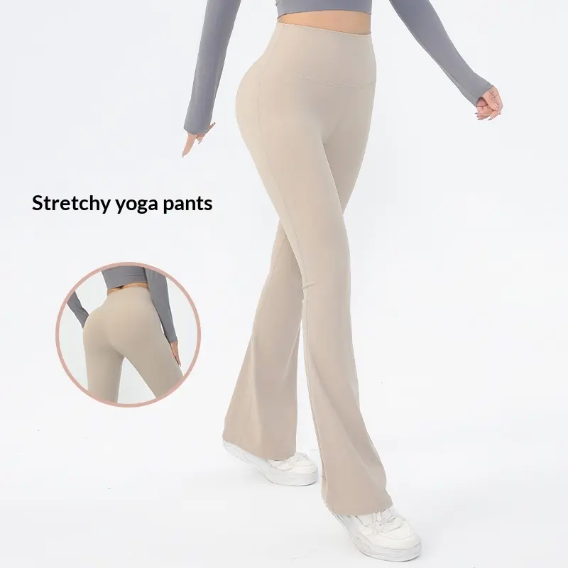 Fitness Pants With Wide Legs Slimming When
