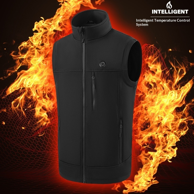 Rechargeable Heated Soft-shell Warming Vest Electric-heated Waistcoat