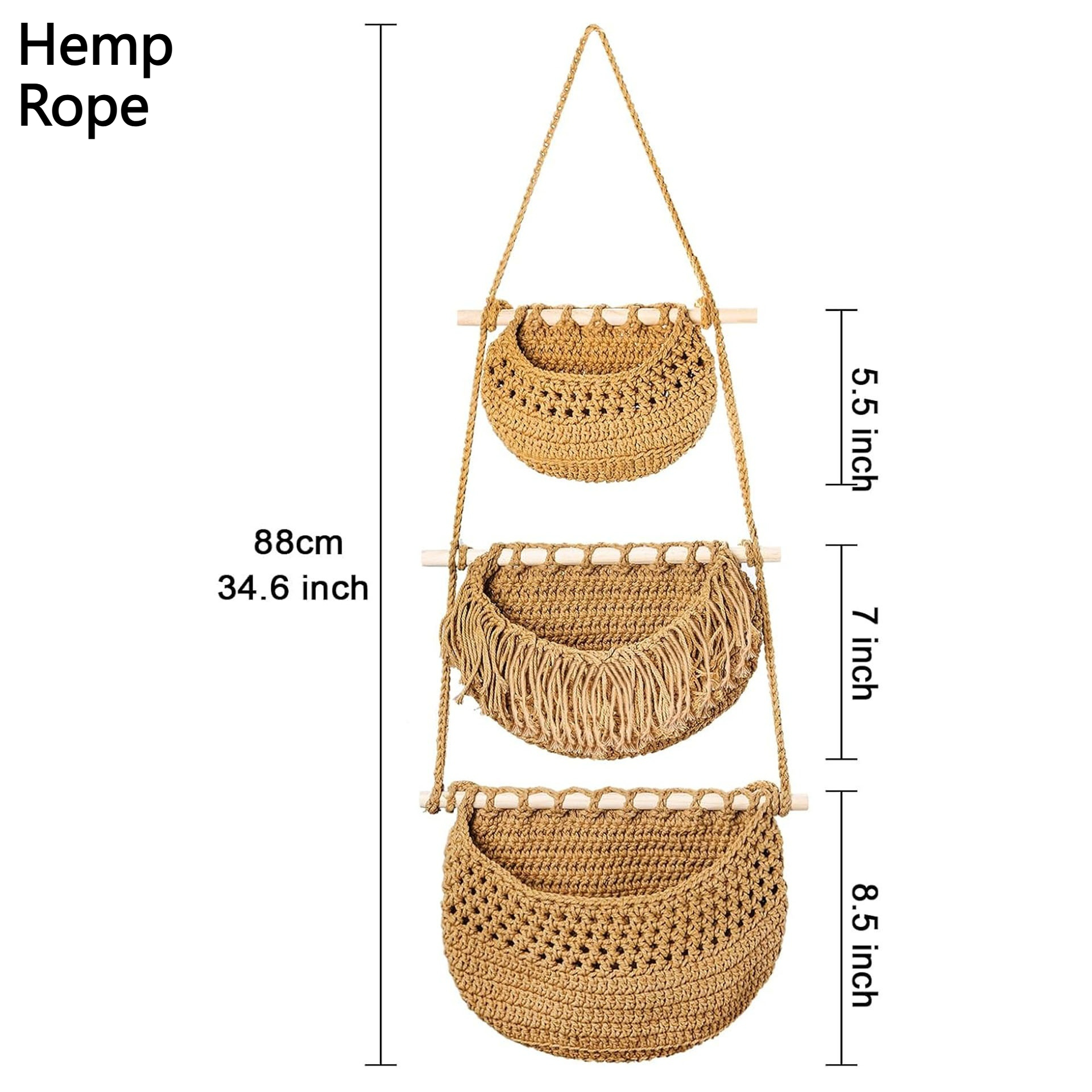 Detachable Three-Tier Kitchen Fruit And Vegetable Storage Mesh Bag