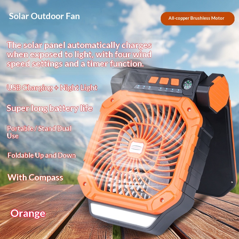 Solar-powered Outdoor Fan Camping Fan