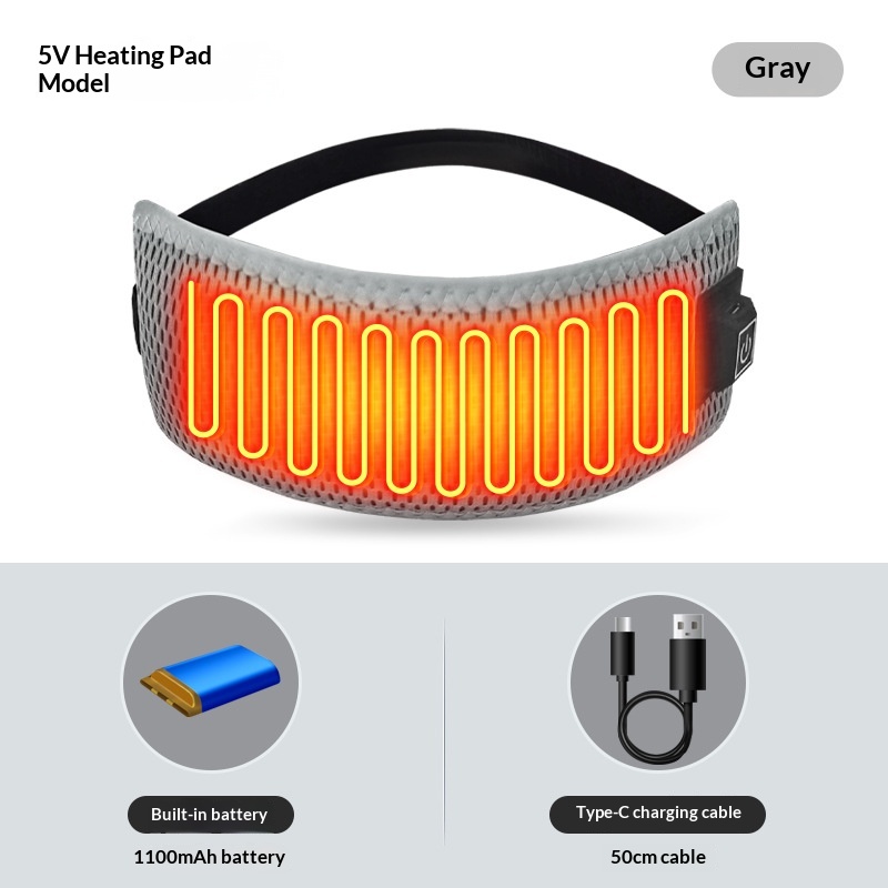 Carbon Fiber Far-Infrared Thermal Eye Mask - 1100 MAh-Gray