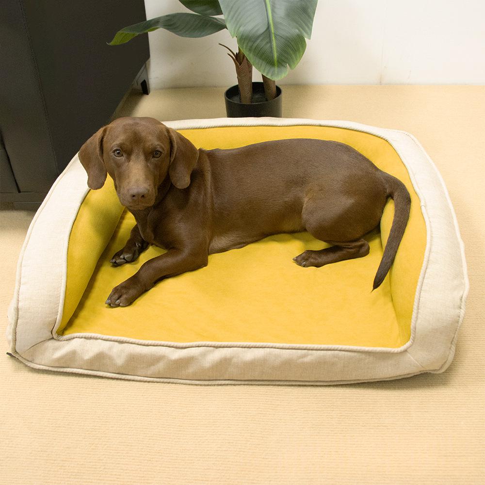 Pet Bed Orthopedic Dog Lounger Spine Supporting Cat And Dog Kennel
