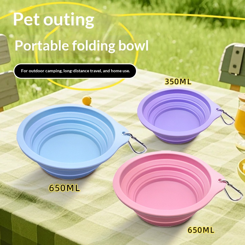 Portable Travel-Friendly Foldable Silicone Pet Bowl