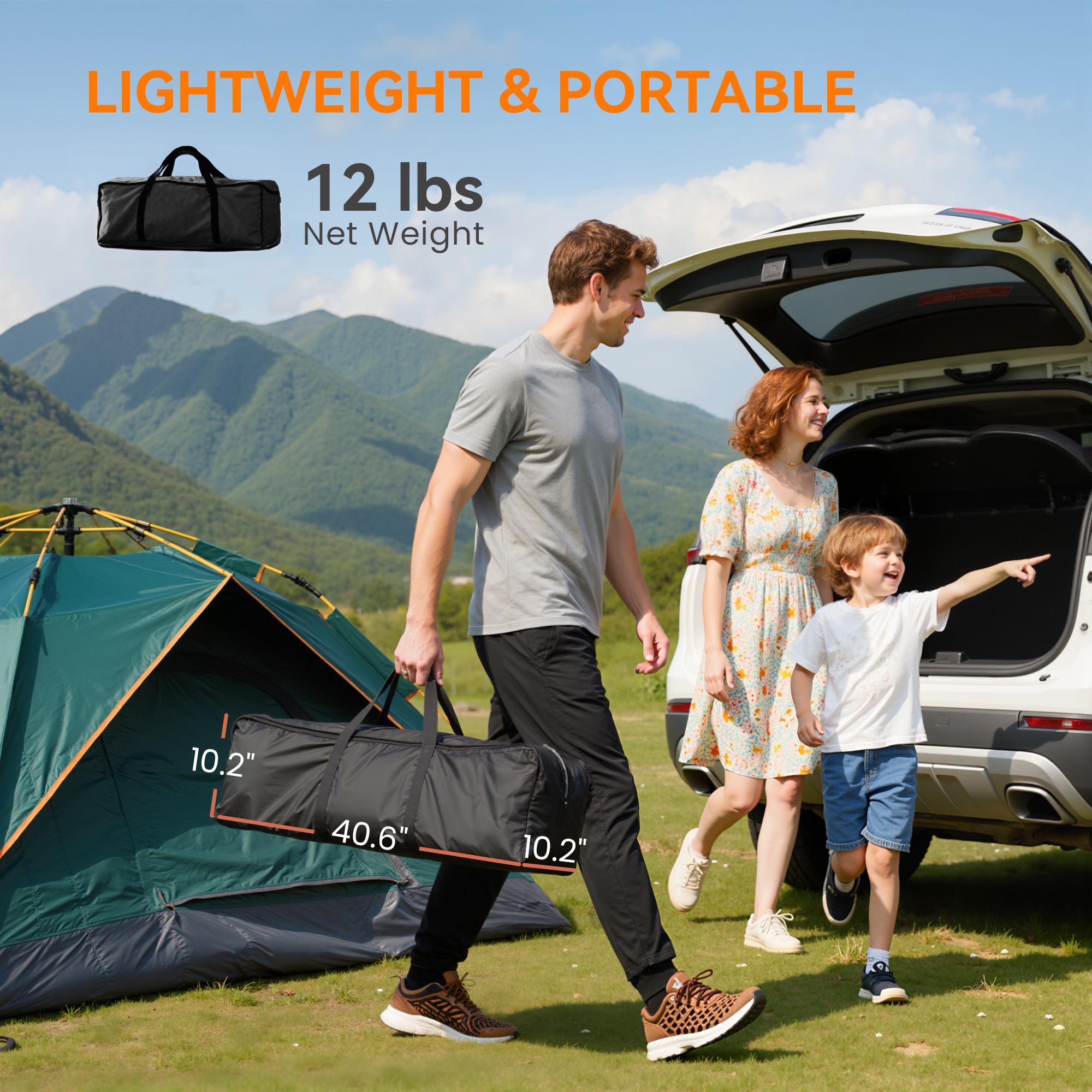 Portable Folding Camping Chair With Side Pockets