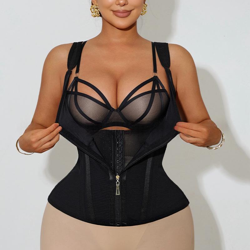 Womens Front-Zip Underbust Tummy-Control Shapewear