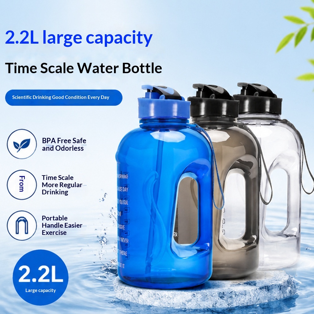 Solid-color Plastic Sports Water Bottle