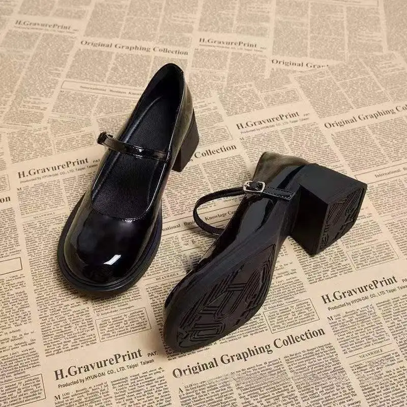 Retro Mary Jane Womens Leather Shoes
