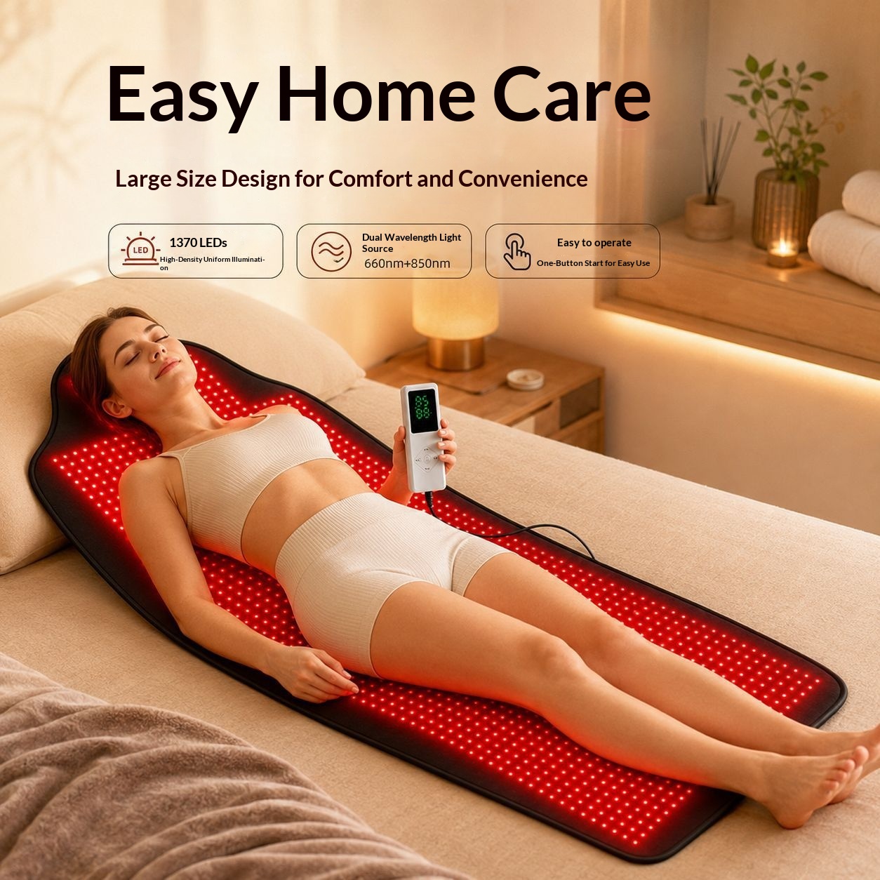 Full-body Hot Compress Dual-band Far- And Near-infrared Therapeutic Mat
