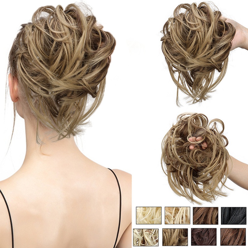 European American Style Messy Hair Wig - Natural Looking Synthetic Fiber Hairpiece for Daily Wear Casual Outfit