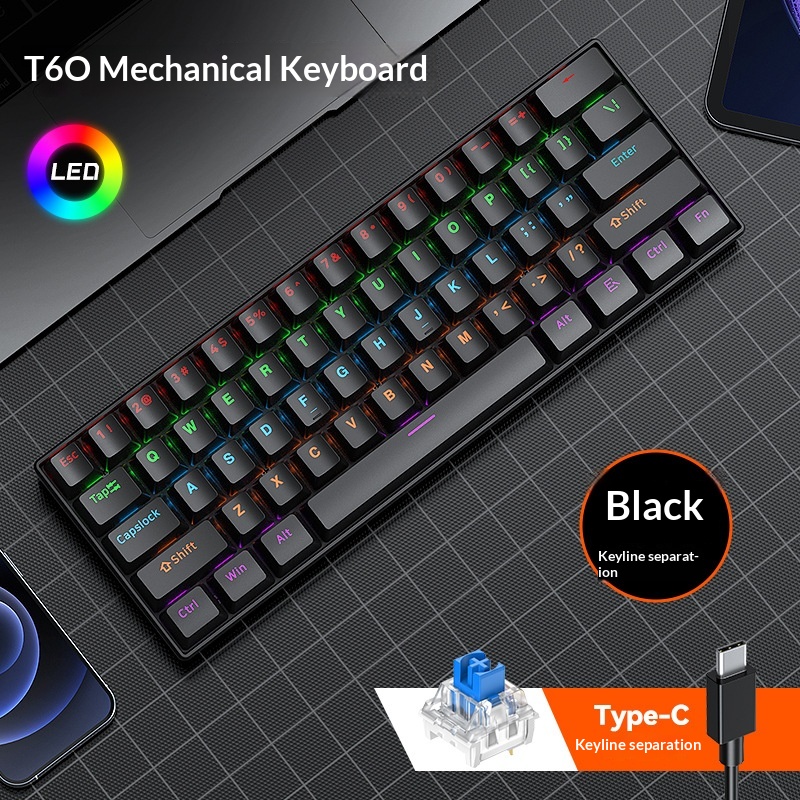 Teclado Mecánico 61 Teclas Hot-Swap