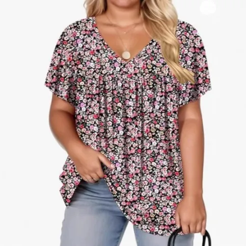 Womens Plus-Size Pullover T-Shirt