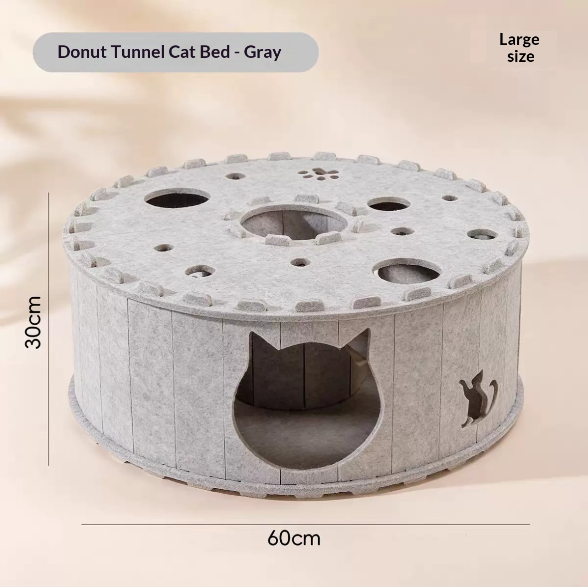 Cama Túnel de Felpa para Gatos