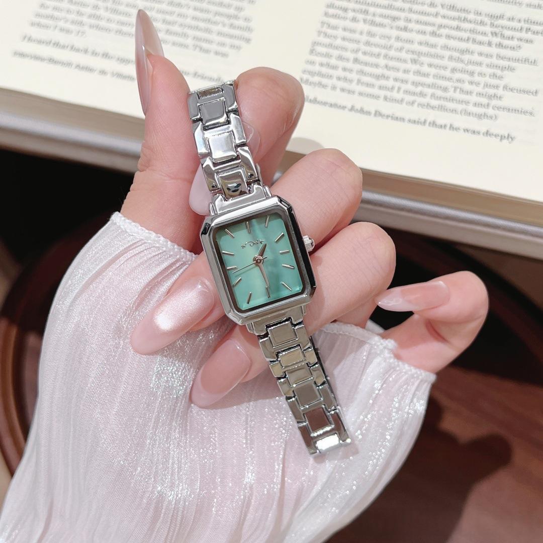 Reloj de Mujer Acero Nácar Cuadrado