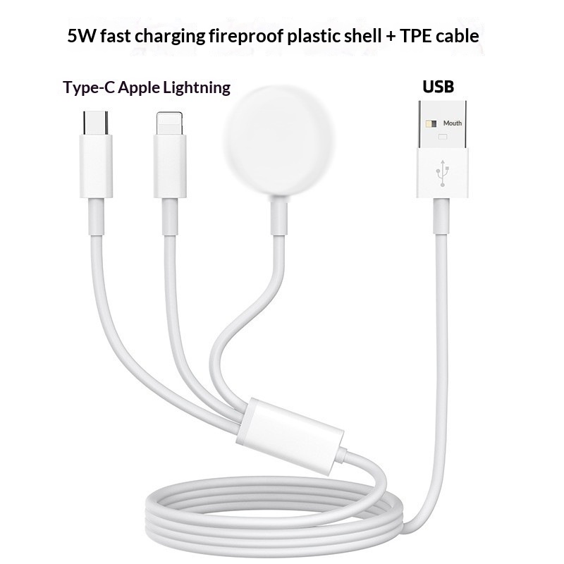 3-in-1 Wireless Charging Station for iPhone, Samsung, Galaxy Watch & AirPods 4