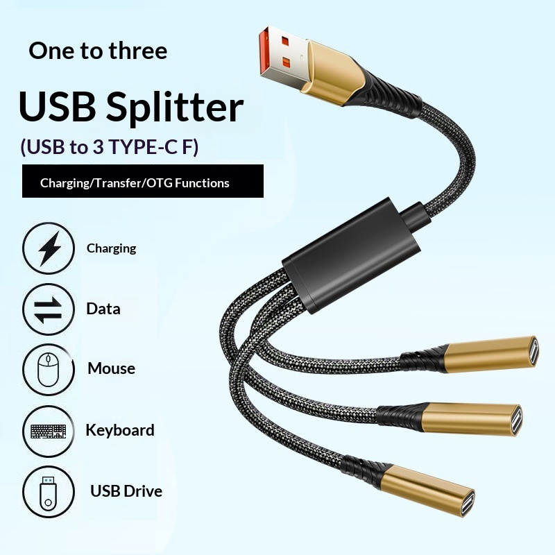 Adaptador USB de 1 a 3 Puertos