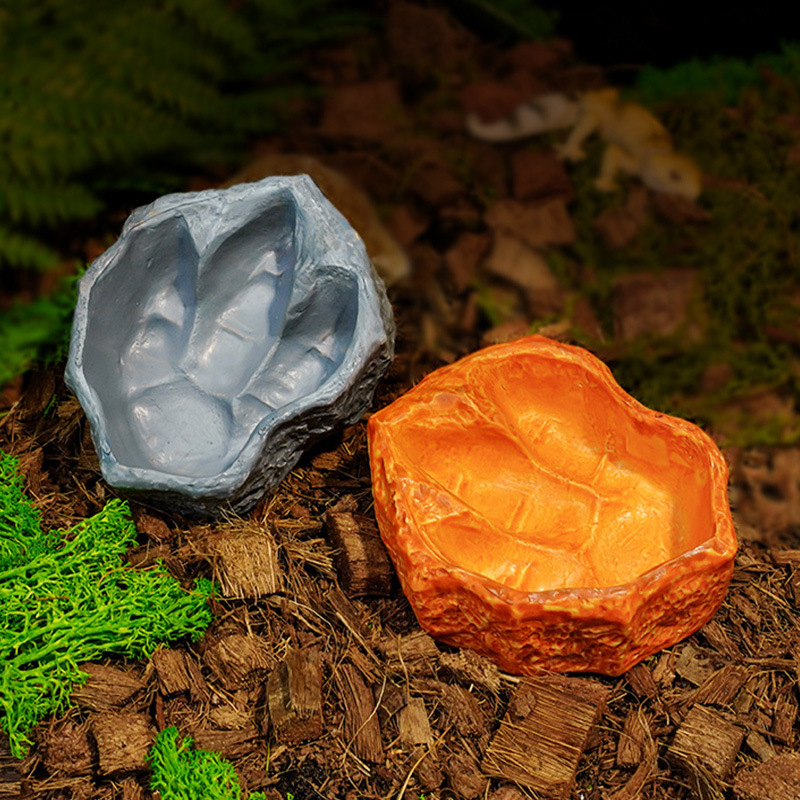 Reptile Feeding Bowl Rock-imitation Pet Water Dish