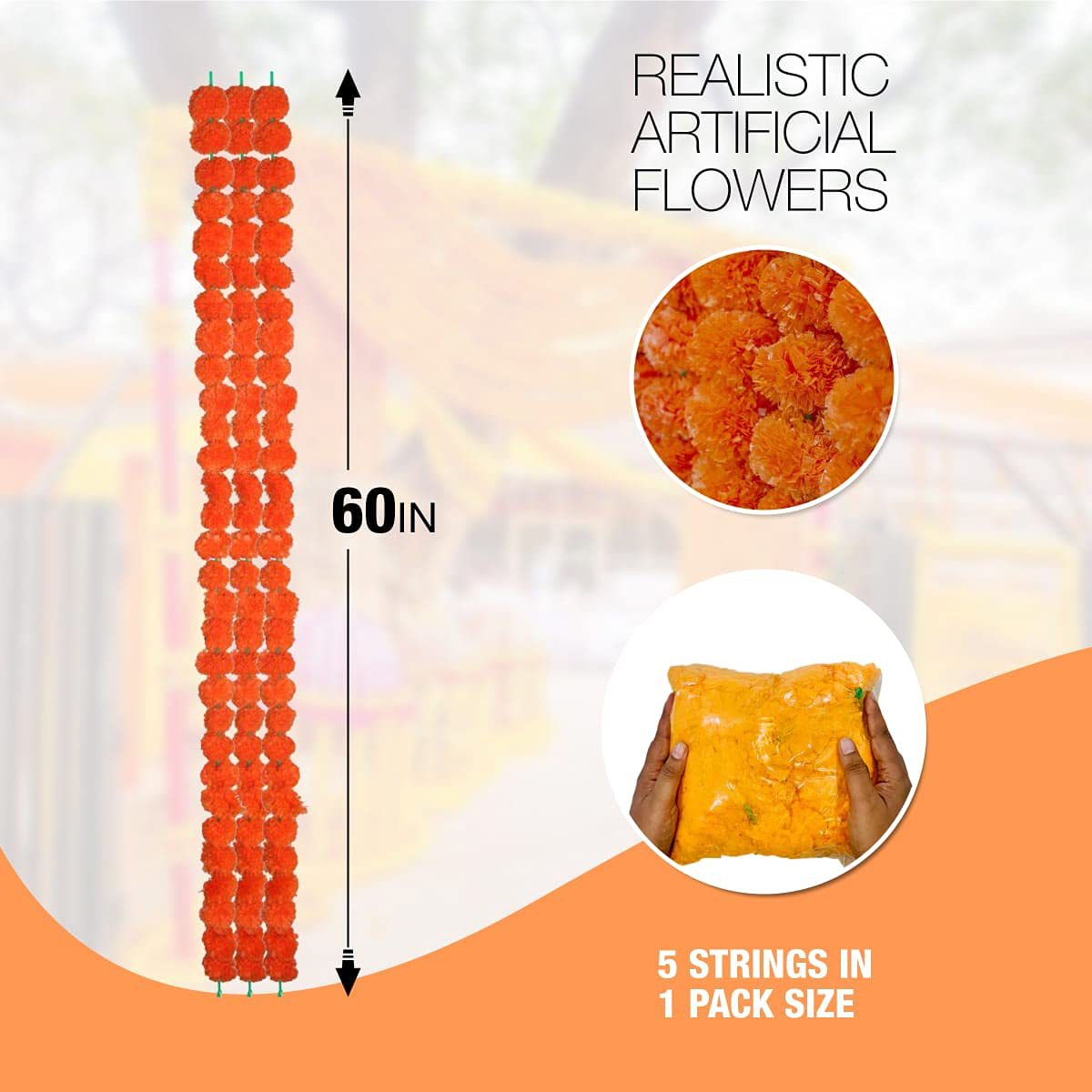 Day Of The Dead Halloween Marigold Wreath Garland everydayshopit media