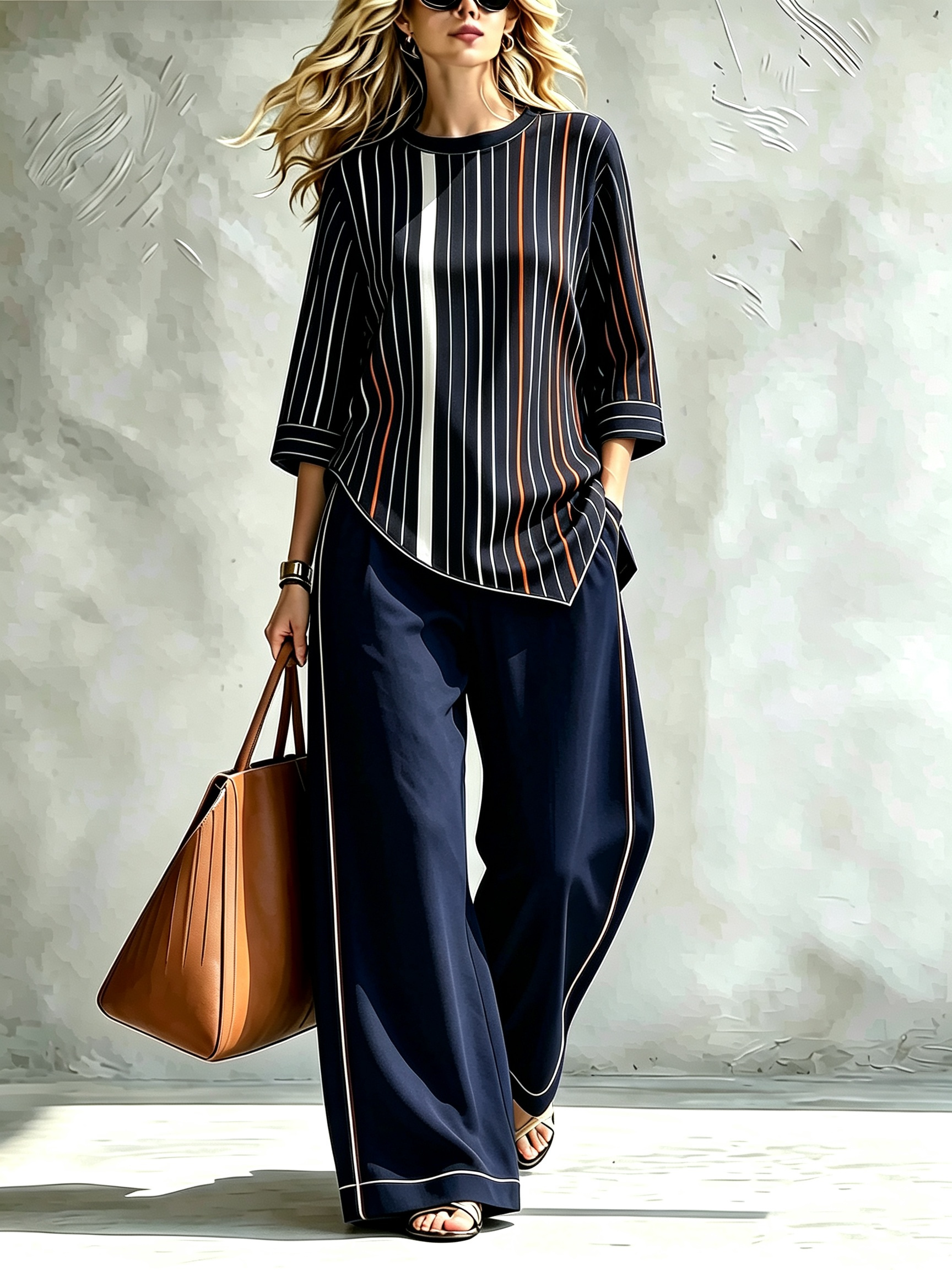 Summer Women's Blouse Set