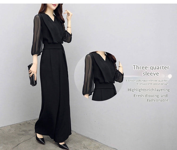 High-waisted Casual Jumpsuit Set Image 1