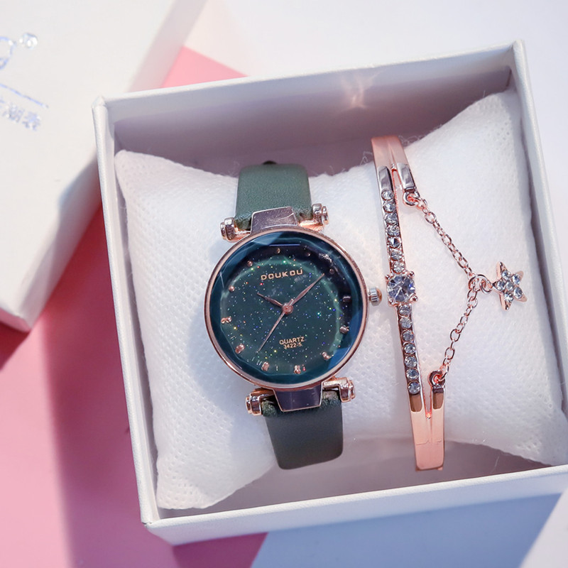 Womens Starry Dial Versatile Fashion Watch