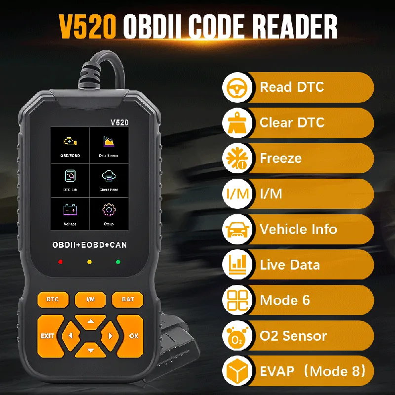V520 OBD2 Car Diagnostic Tool Automotive Fault Scanner