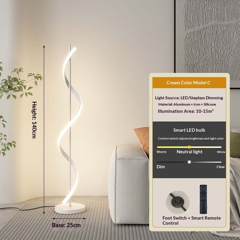 Wind-spiral Lamp Bedroom Bedside Decorative Strip Light