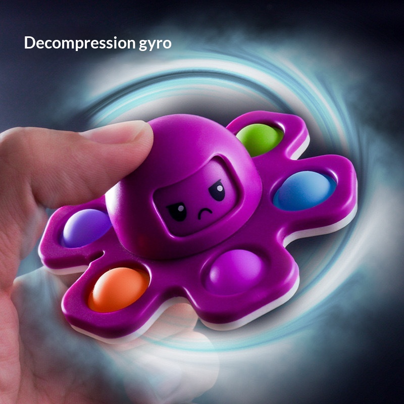 Flip-and-Change Octopus Bubble Stress-Relief Creative Toy