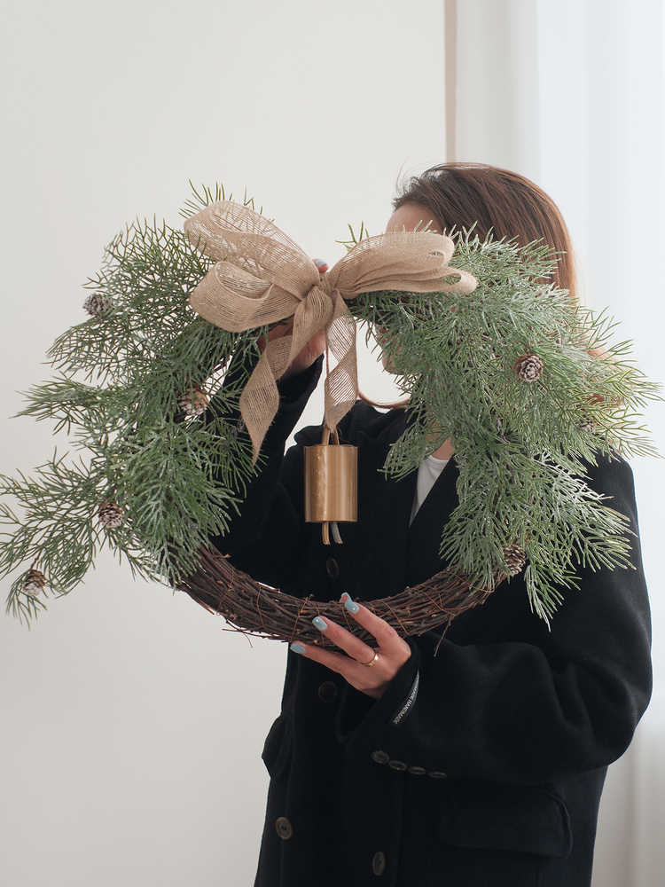 Rattan Christmas Wreath Decoration, picture 3 of 5