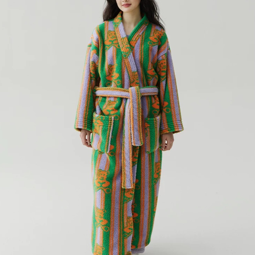 Highly Absorbent And Quick-drying Autumnwinter Sleepwear Set With Pants
