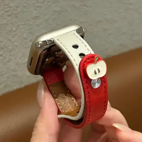 Cartoon-style Fashionable Leather Watch Strap with Double Studs