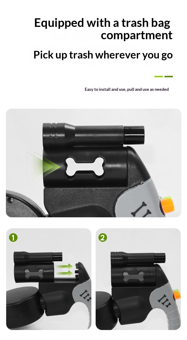 Anti-tangle Dog Leash Automatic Retractable Lead detail photo 3